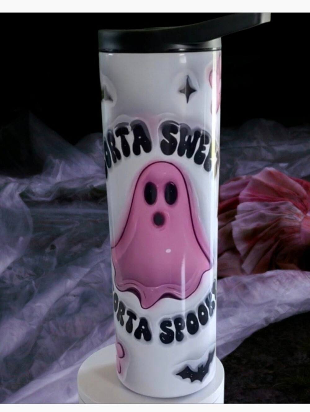 SORTA SWEET SORTA SPOOKY Ghost 30oz Tumbler  with duo lids 🎉sale